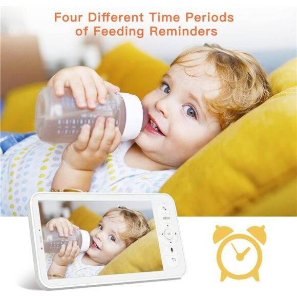 Video Baby Monitor, Audio Monitor with 2K Ultra HD WiFi Camera,5" Color Display - Picture 6 of 7